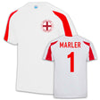 Marler England Rugby Sports Training Jersey (White)_0