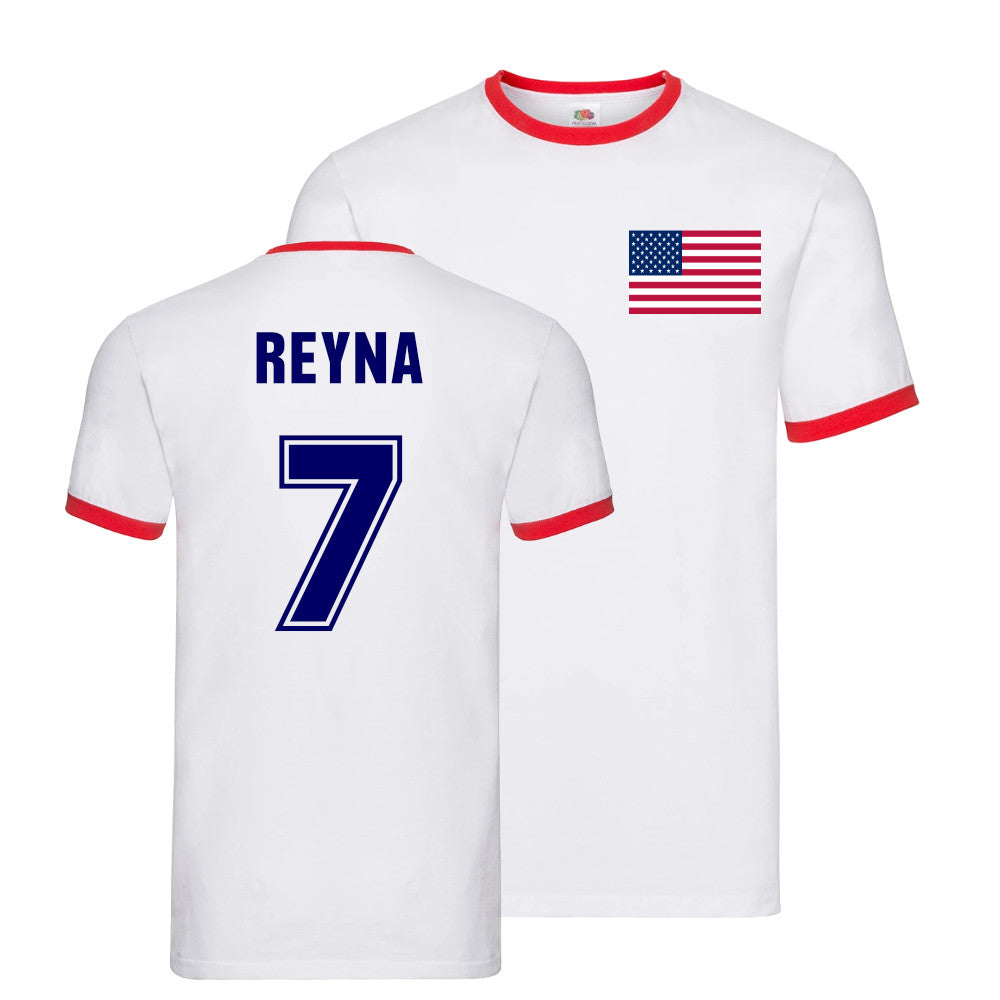 Gio Reyna USA Ringer T-Shirt (White)_0