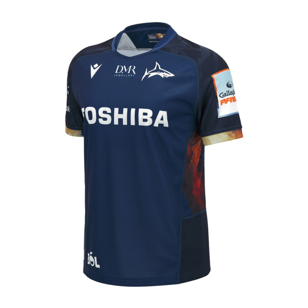 2026-2027 Sale Sharks Poly Home Rugby Shirt (Kids) (Your Name)_2