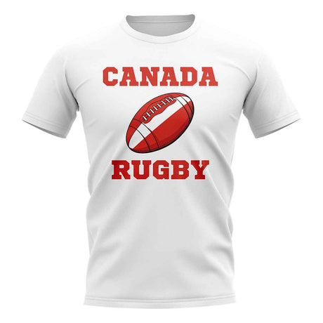 Canada Rugby Ball T-Shirt (White)_1