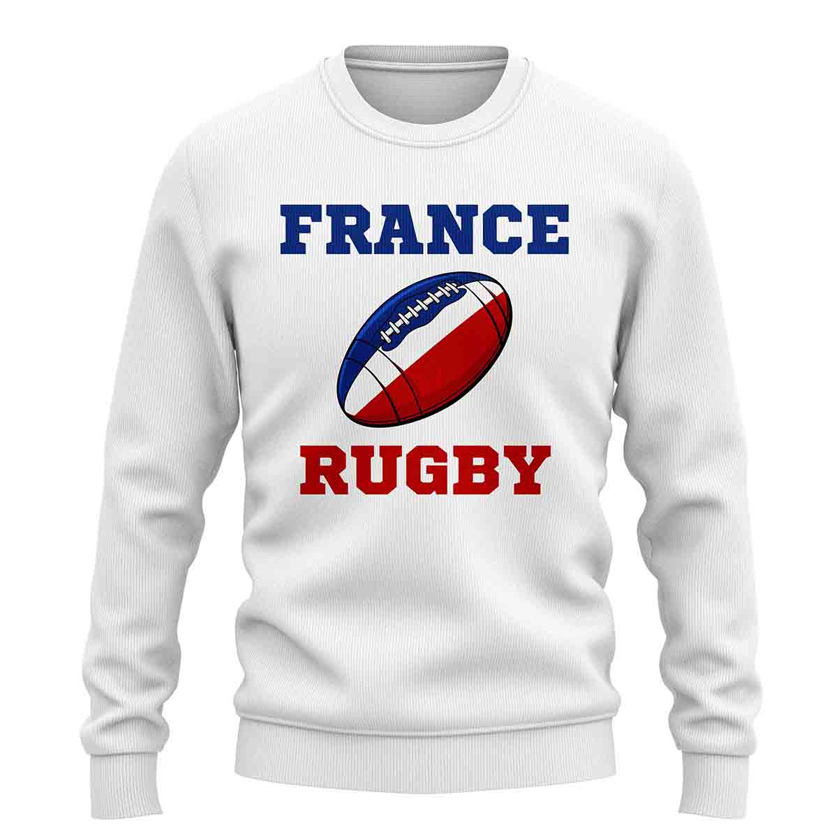 France Rugby Ball Sweatshirt (White)_1