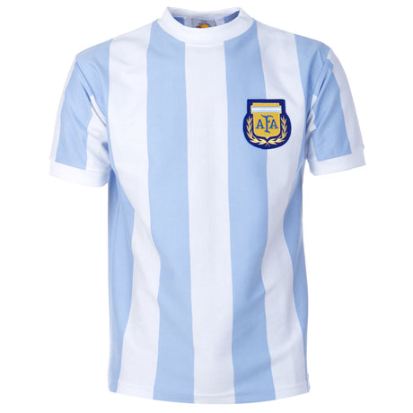Argentina 1986 World Cup No 10 Retro Football Shirt_3