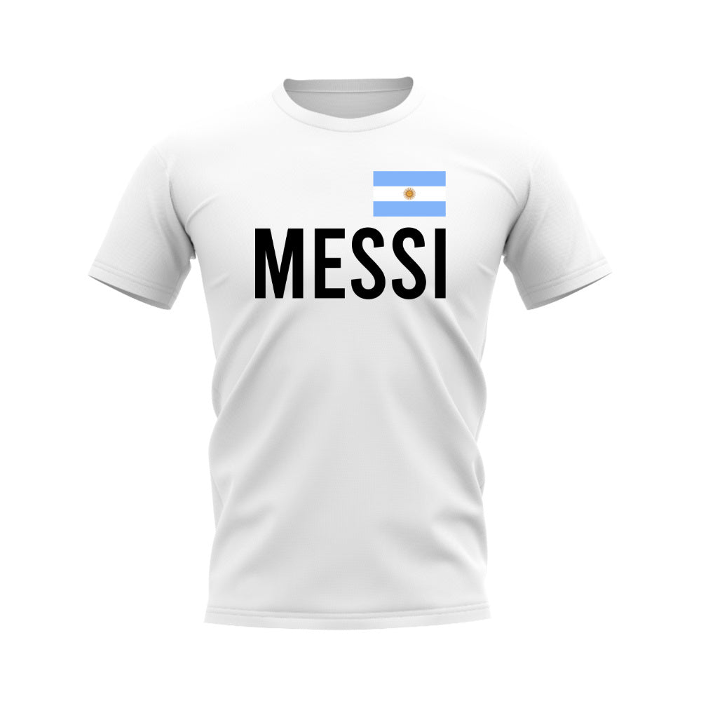 Lionel Messi Argentina Name T-shirt (White)_0