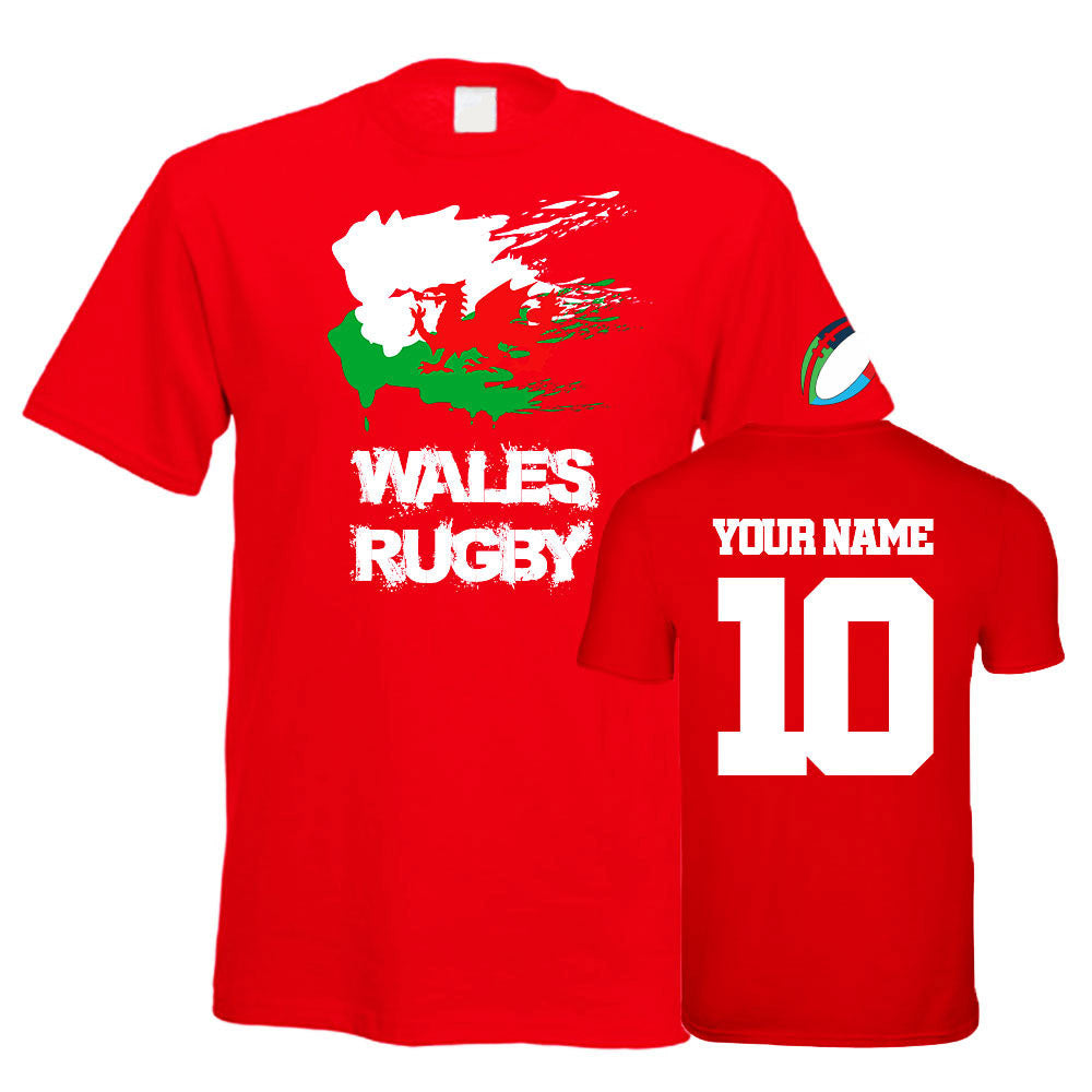 Wales Country Rugby T-Shirt (Your Name)_0