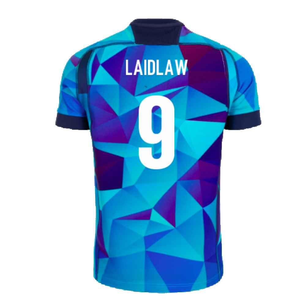 2024-2025 Scotland Rugby Training Jersey (Blue) - Kids (Laidlaw 9)_2