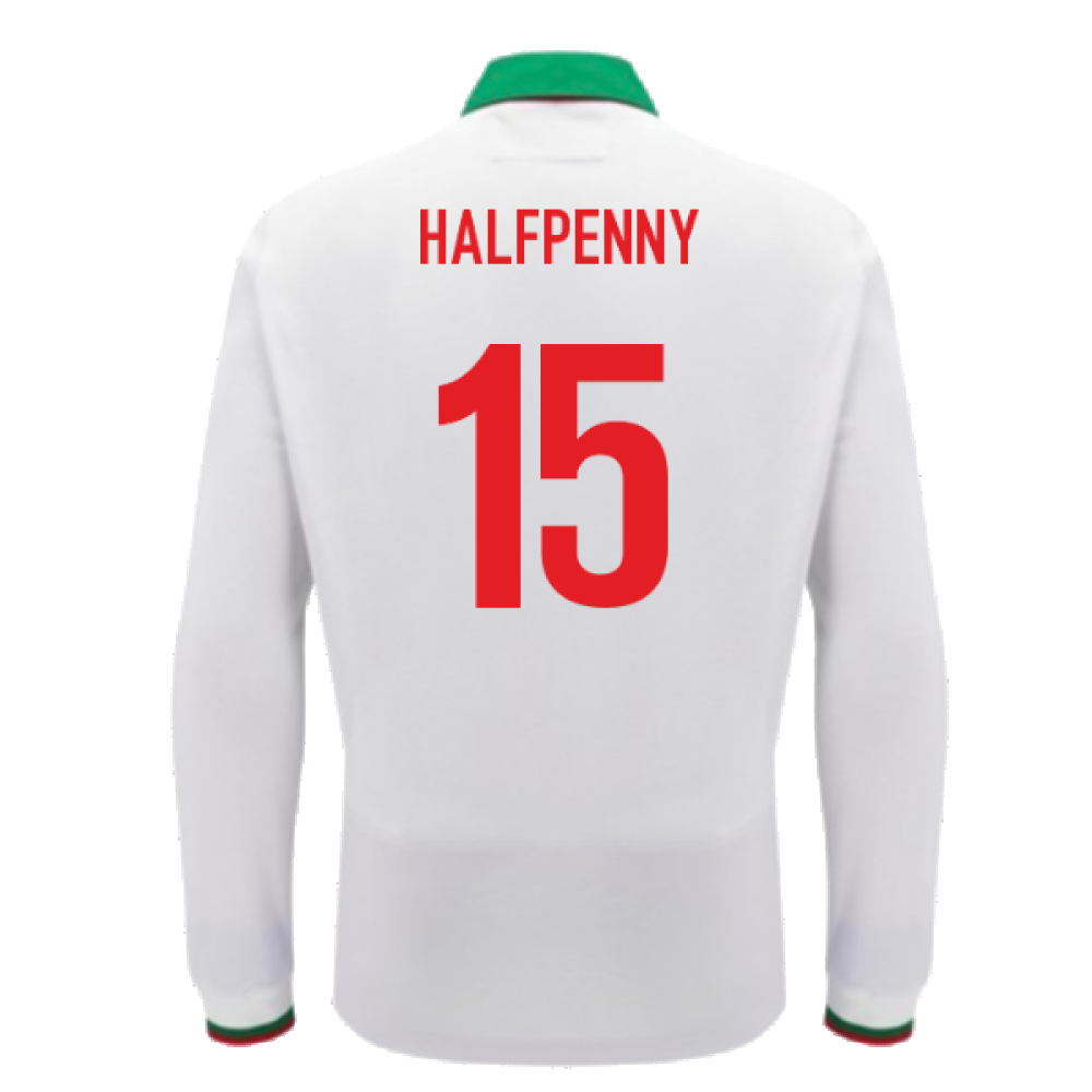 2024-2025 Wales Away Cotton LS Rugby Shirt (Halfpenny 15)_2