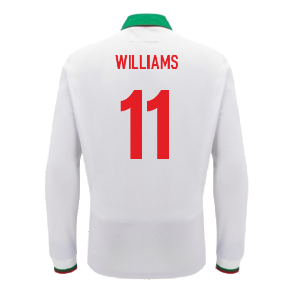 2024-2025 Wales Away Cotton LS Rugby Shirt (Williams 11)_2