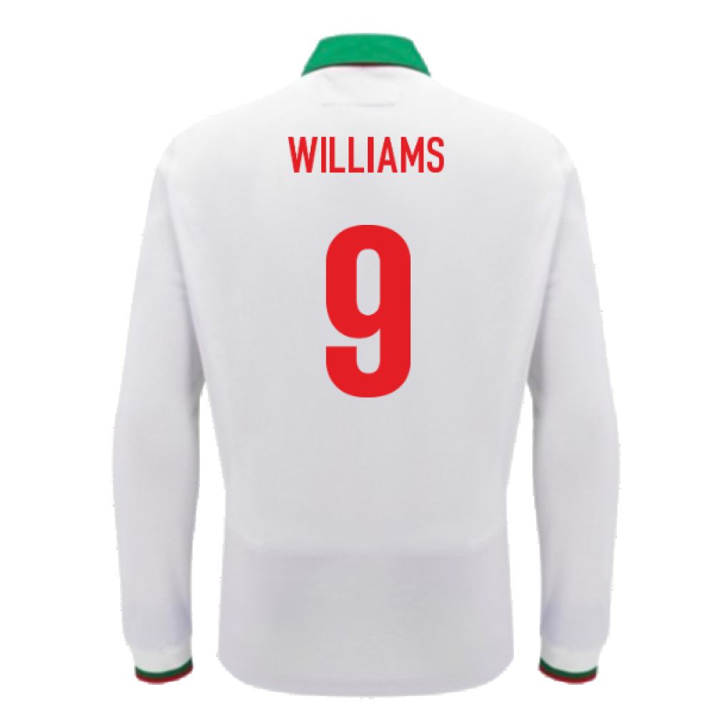2024-2025 Wales Away Cotton LS Rugby Shirt (Williams 9)_2