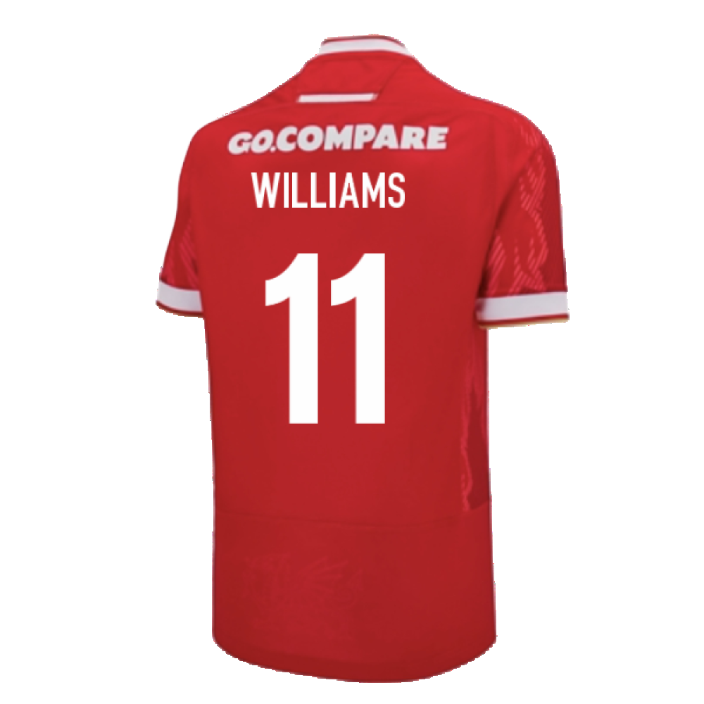 2024-2025 Wales Home Poly Replica Rugby Shirt (Williams 11)_2