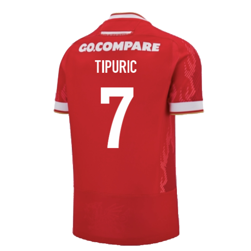 2024-2025 Wales Rugby Home Slim Fit Shirt (Tipuric 7)_2