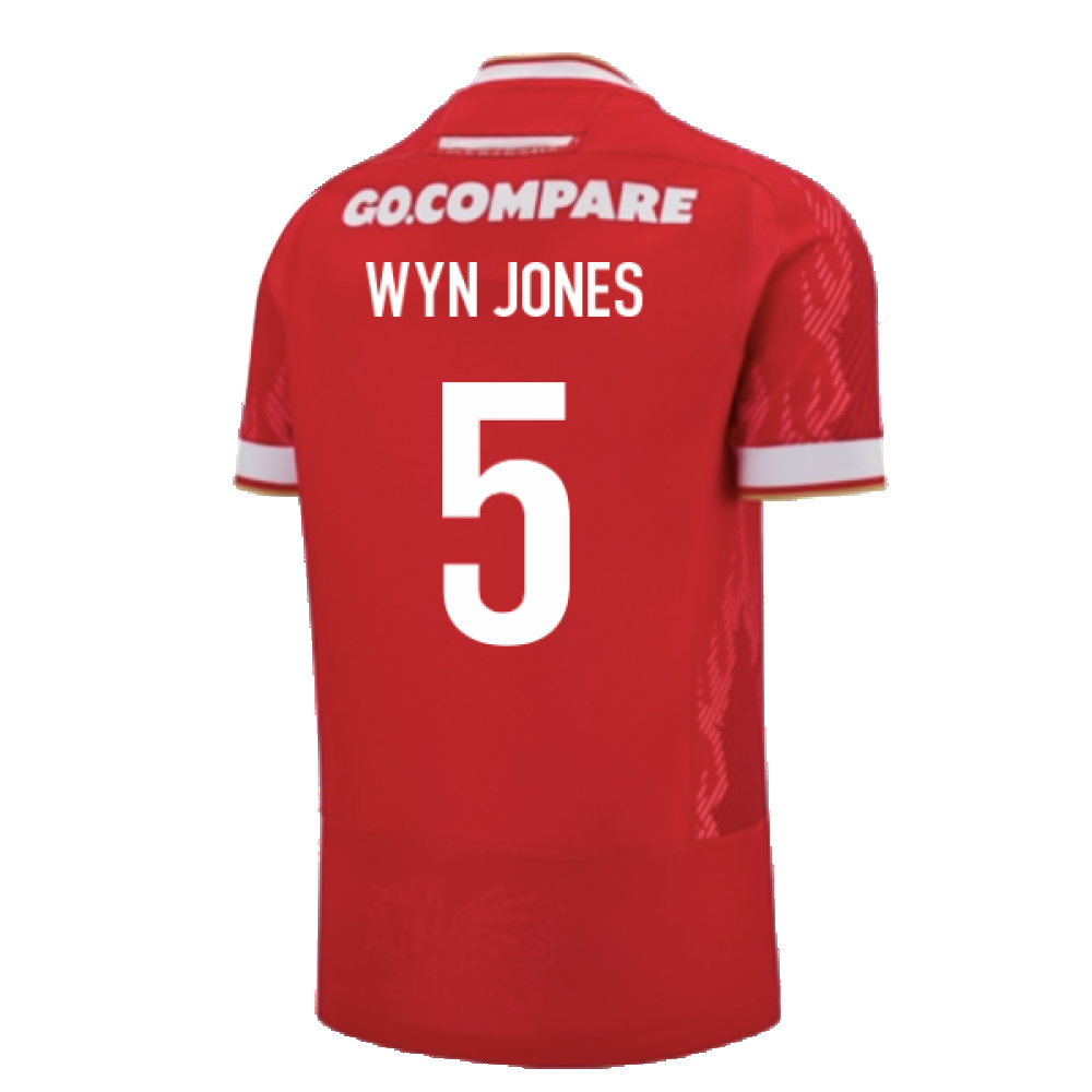 2024-2025 Wales Rugby Home Slim Fit Shirt (Wyn Jones 5)_2