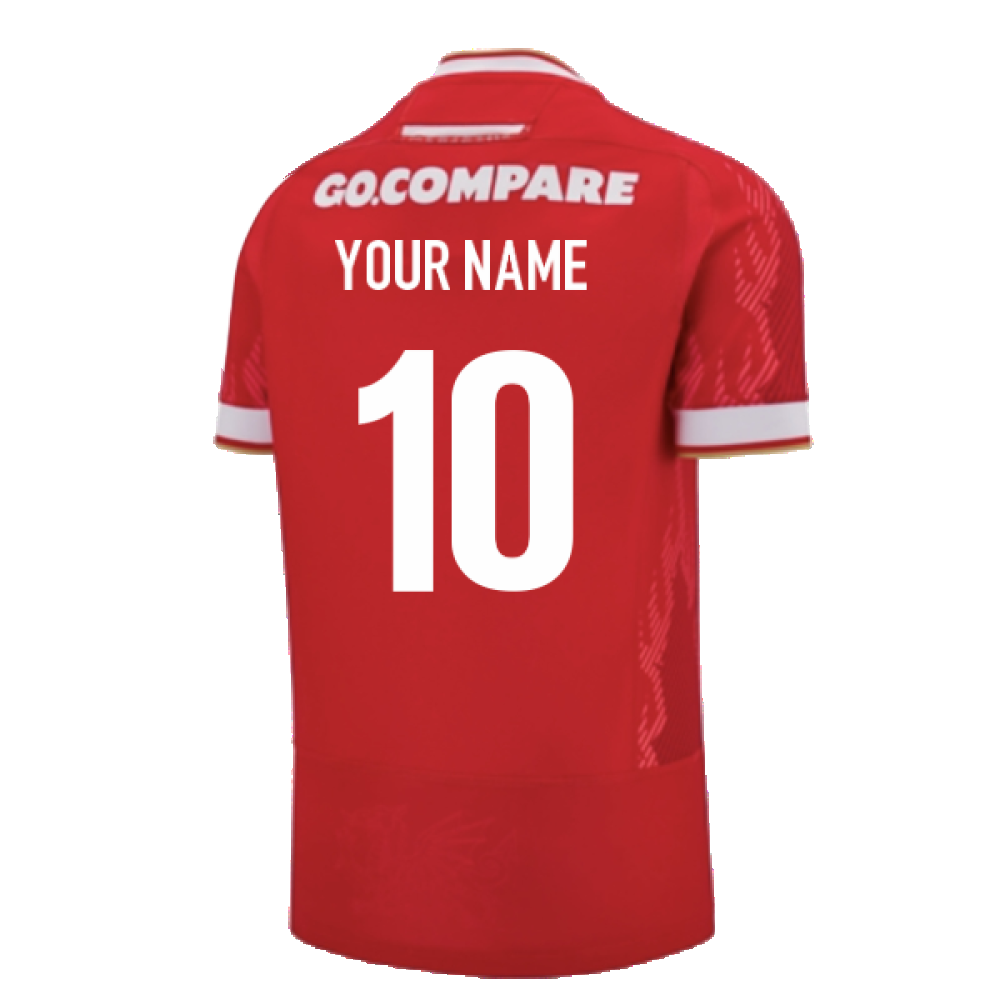 2024-2025 Wales Rugby Home Slim Fit Shirt (Your Name)_2