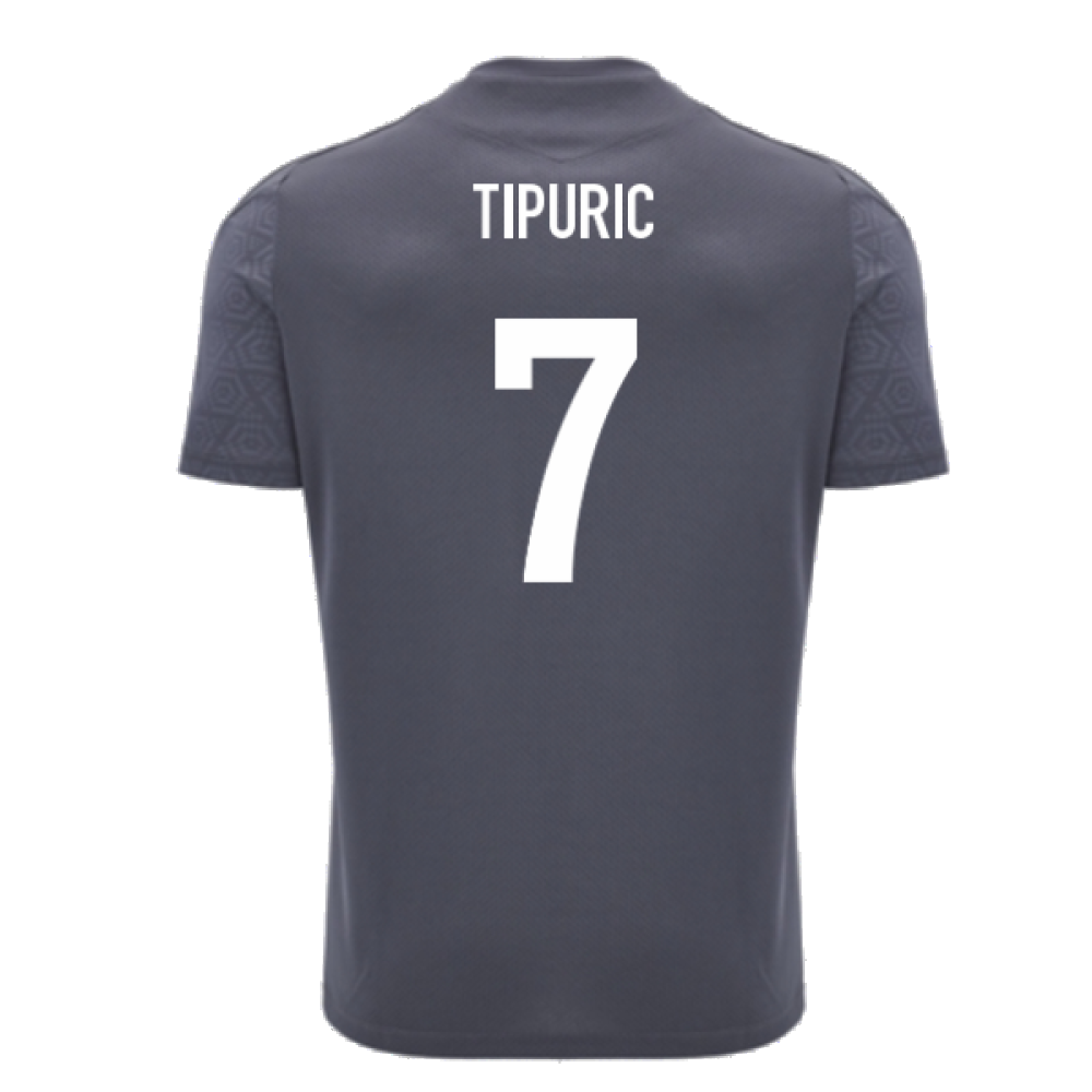 2024-2025 Wales Rugby Training Poly Shirt (Anthracite) (Tipuric 7)_2