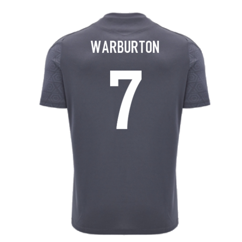 2024-2025 Wales Rugby Training Poly Shirt (Anthracite) (Warburton 7)_2