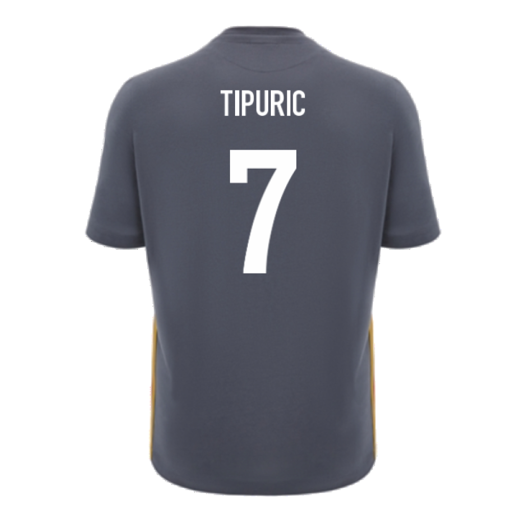 2024-2025 Wales Rugby Travel Cotton T-Shirt (Anthracite) (Tipuric 7)_2