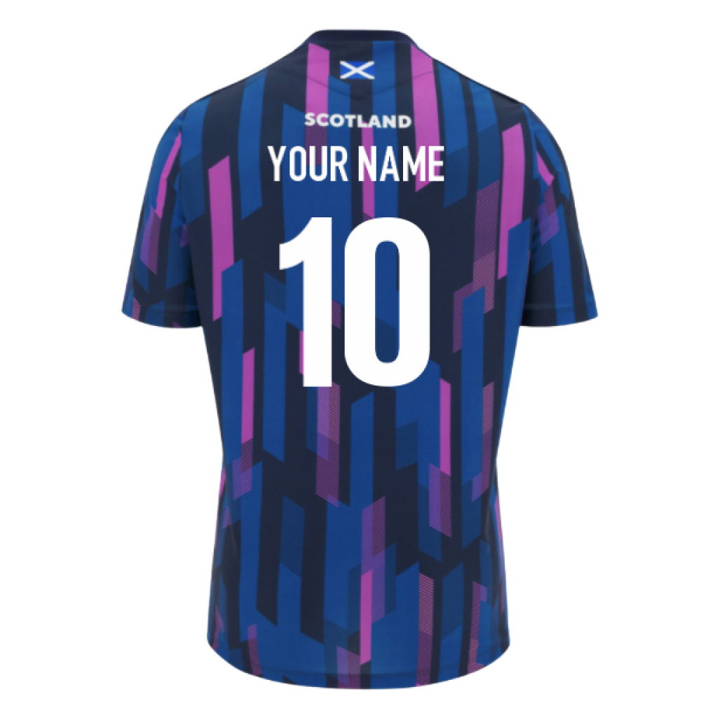 2025-2026 Scotland Rugby Warm Up Shirt (Navy) - Kids (Your Name)_0