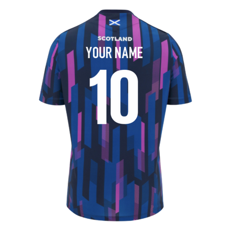 2025-2026 Scotland Rugby Warm Up Shirt (Navy) - Kids (Your Name)_0