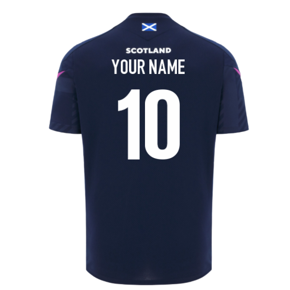 2025-2026 Scotland Rugby Training Poly Shirt (Navy) (Your Name)_0