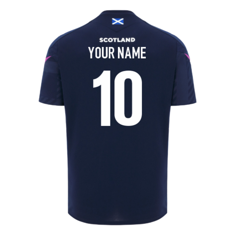 2025-2026 Scotland Rugby Training Poly Shirt (Navy) (Your Name)_0