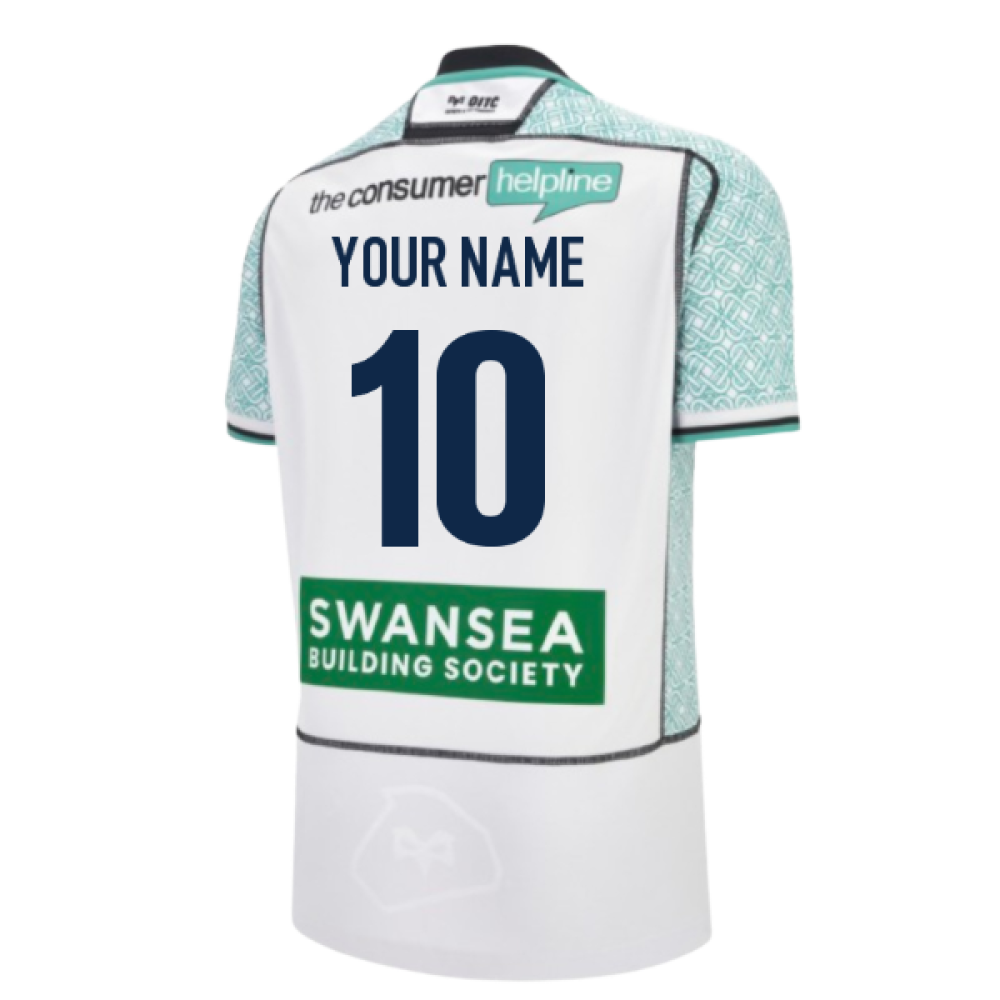 2025-2026 Ospreys Away Rugby Shirt (Kids) (Your Name)_0