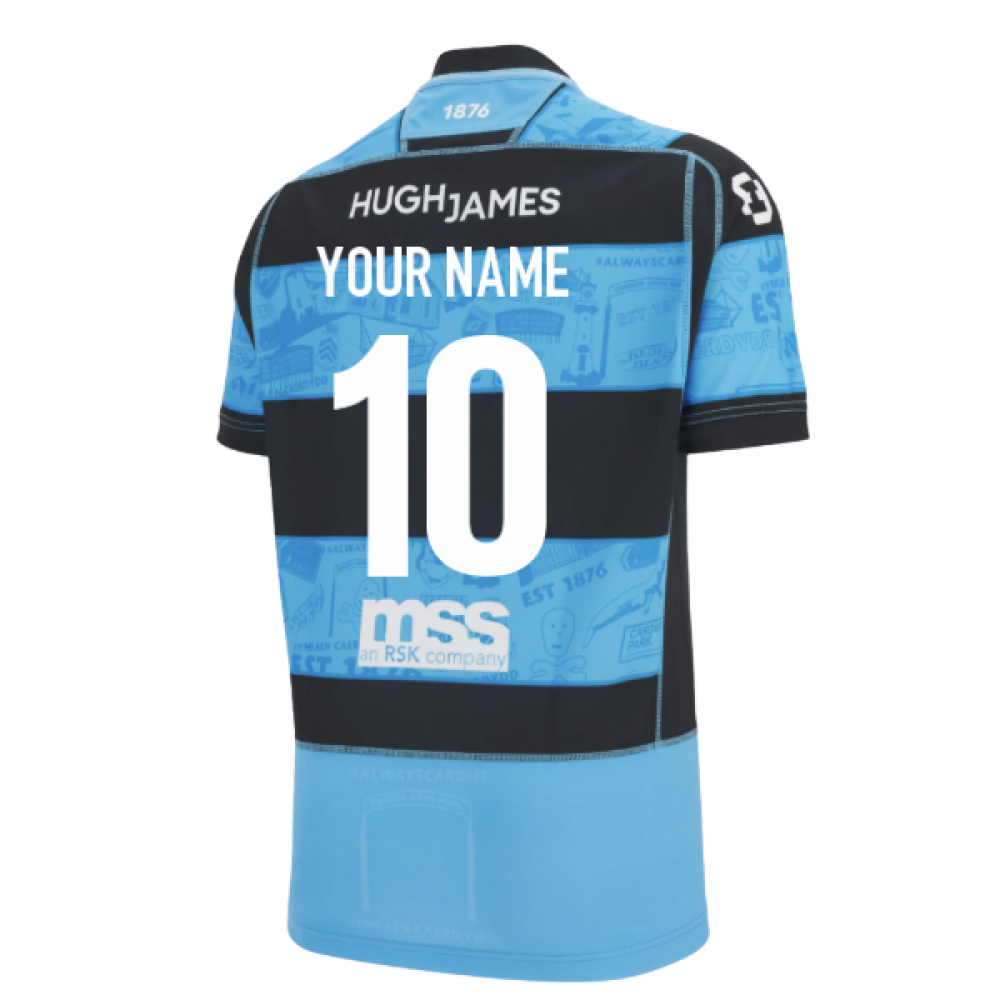 2025-2026 Cardiff Blues Home Poly Rugby Shirt (Kids) (Your Name)_0