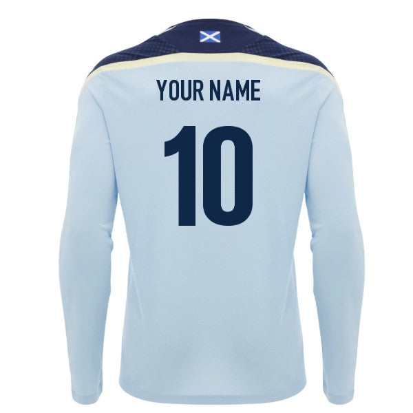 2026-2027 Scotland Rugby Training Poly LS Shirt (Blue) (Your Name)_0