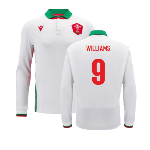 2024-2025 Wales Away Cotton LS Rugby Shirt (Williams 9)_2