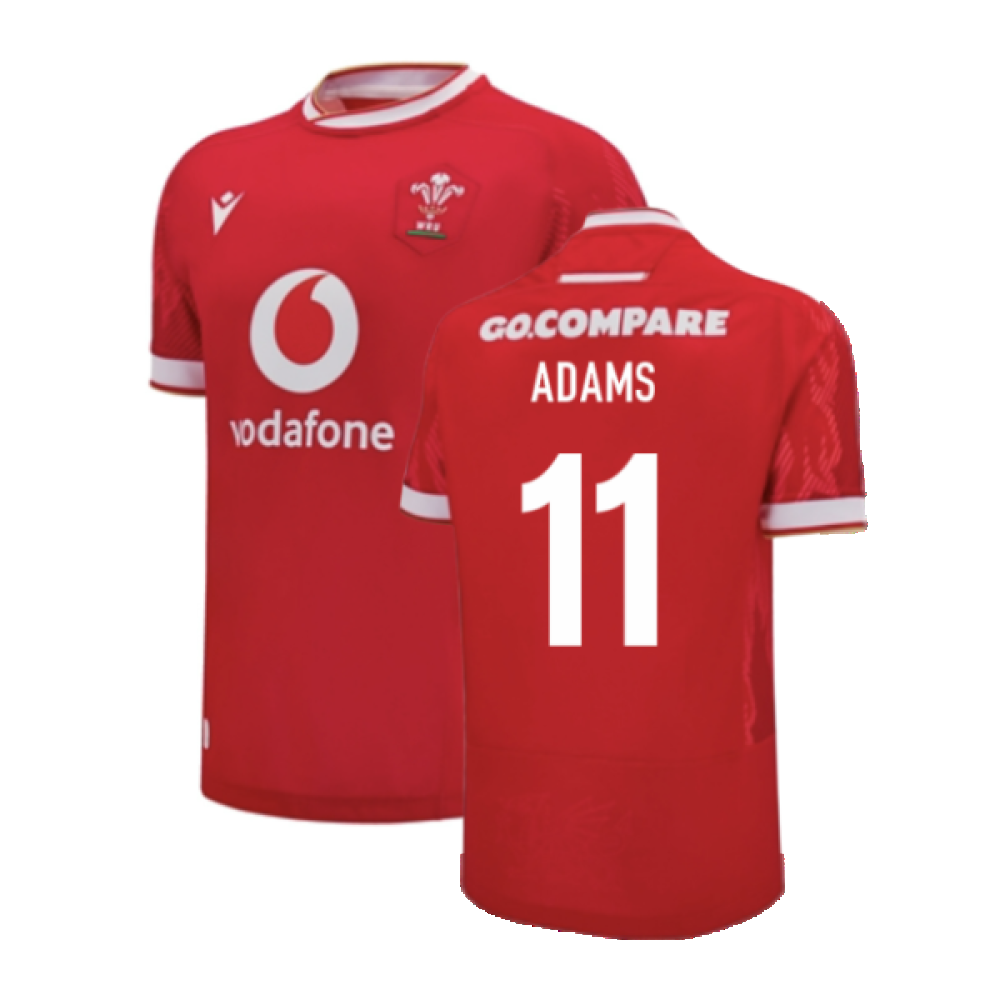 2024-2025 Wales Home Poly Replica Rugby Shirt (Adams 11)_2