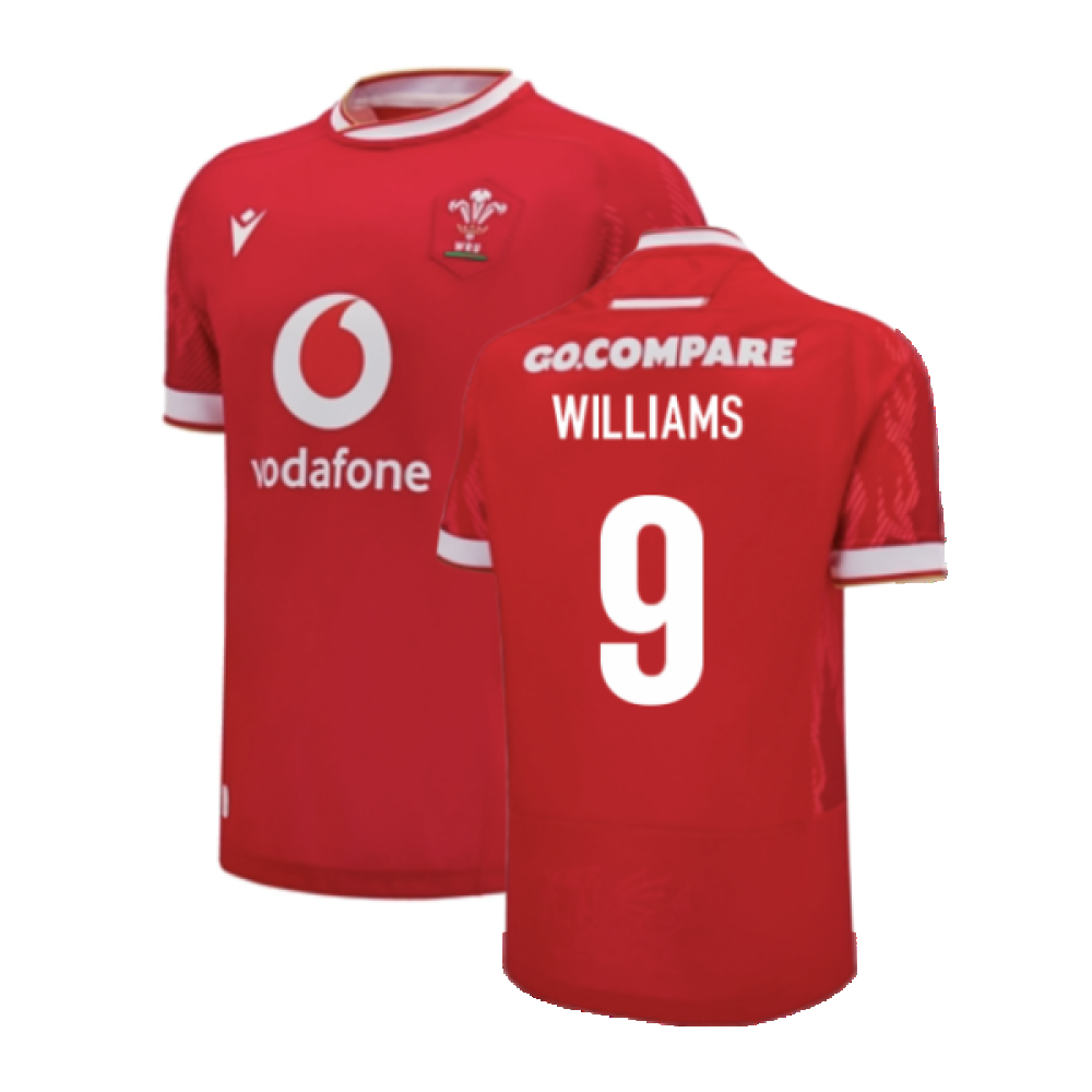 2024-2025 Wales Home Poly Replica Rugby Shirt (Williams 9)_2