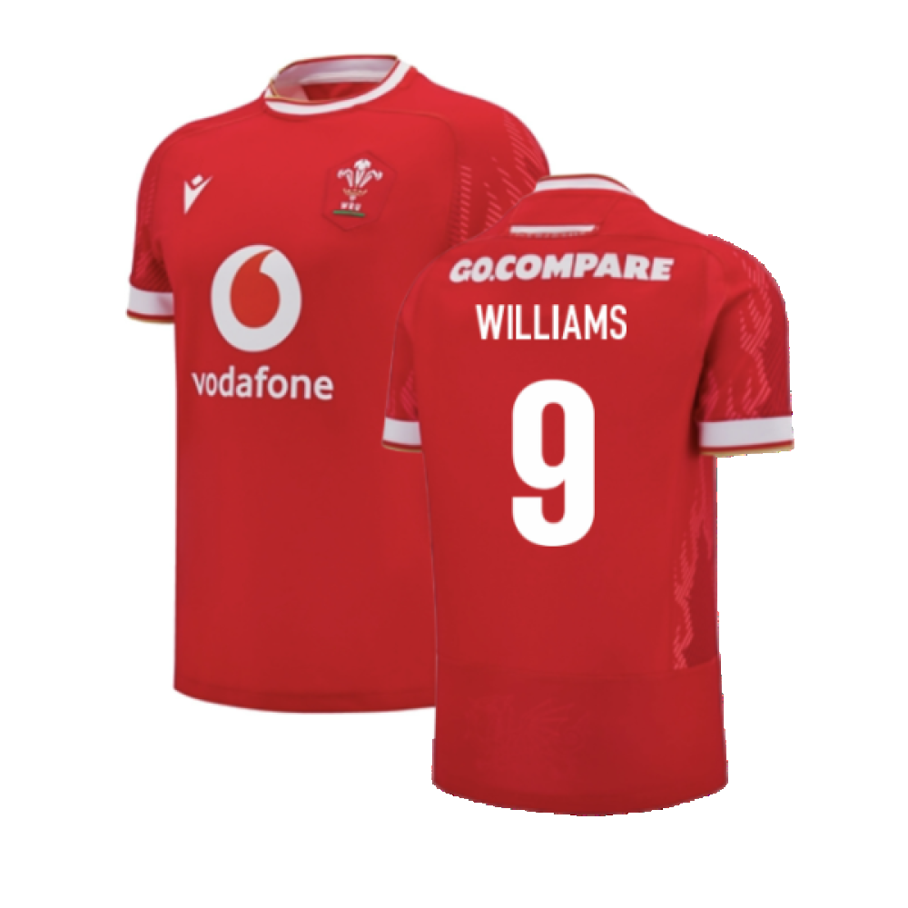2024-2025 Wales Rugby Home Slim Fit Shirt (Williams 9)_2