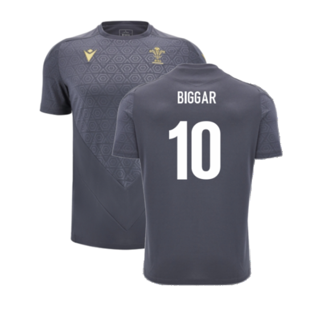 2024-2025 Wales Rugby Training Poly Shirt (Anthracite) (Biggar 10)_2