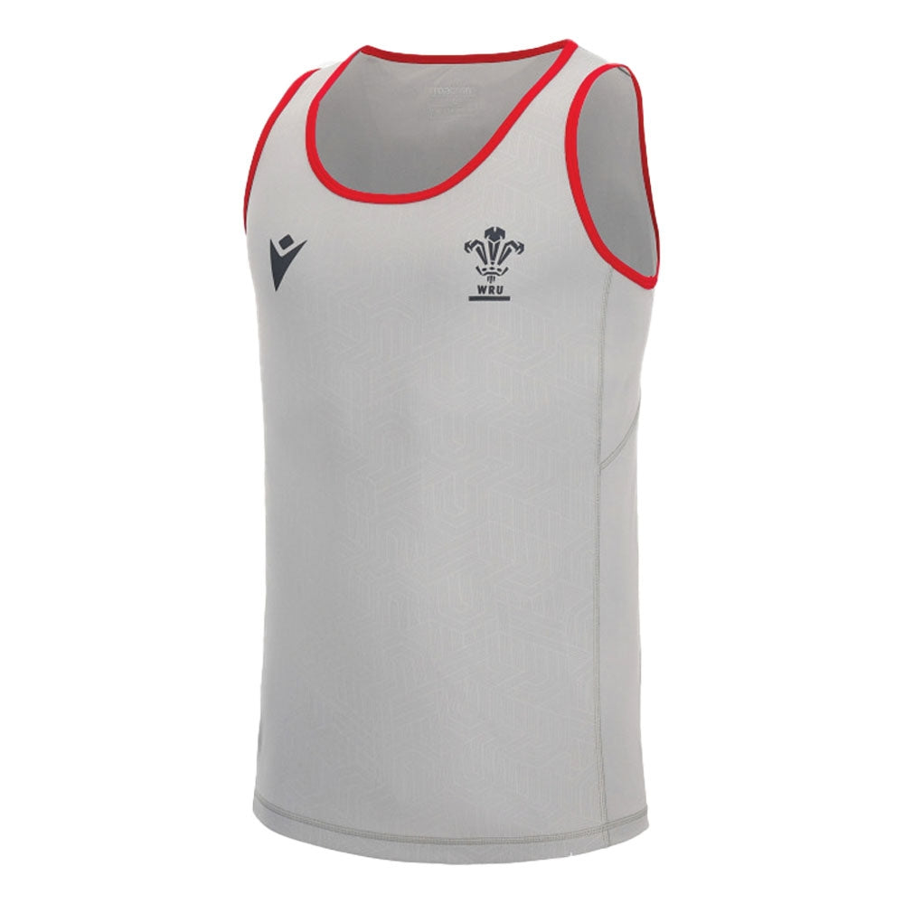 2022-2023 Wales WRU Training Poly Dry Singlet (Grey)_0
