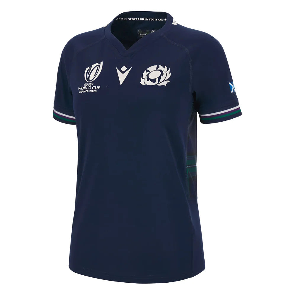 Scotland RWC 2023 Home Rugby Poly Replica Shirt (Ladies) (Your Name)_2