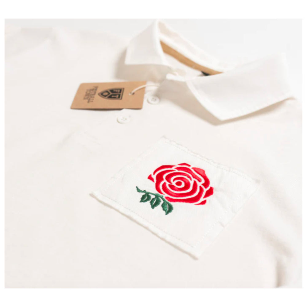 England Red Rose Retro Rugby Jersey (White)_1