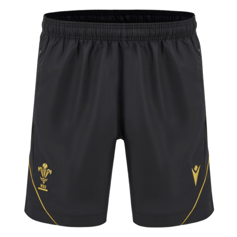 2024-2025 Wales Rugby Training Micro Bermuda Shorts (Black)_1