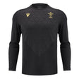 2024-2025 Wales Rugby LS Poly Training Shirt (Black)_1