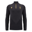 2024-2025 Wales Rugby Training 1/4 Zip Top (Black)_1