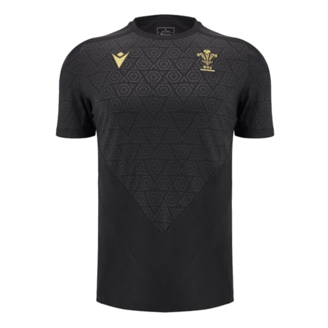 2024-2025 Wales Rugby Poly Training Shirt (Black)_1