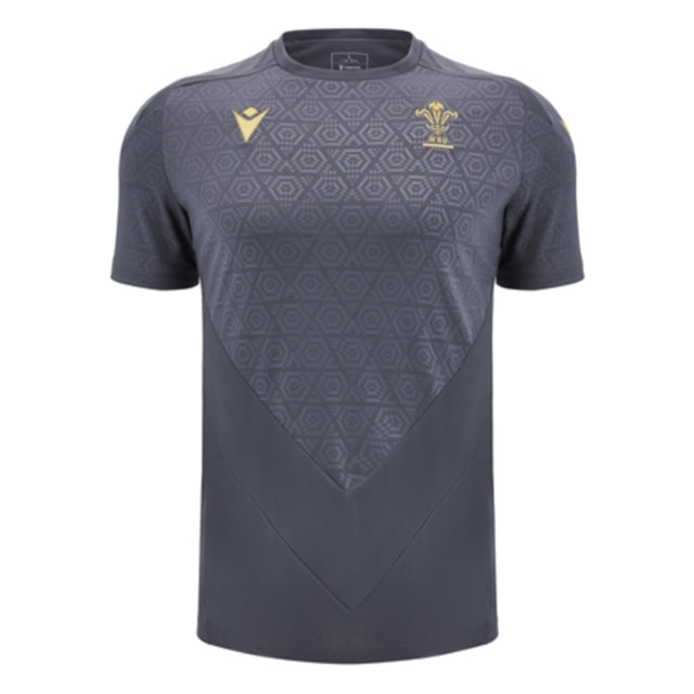 2024-2025 Wales Rugby Training Poly Shirt (Anthracite)_1