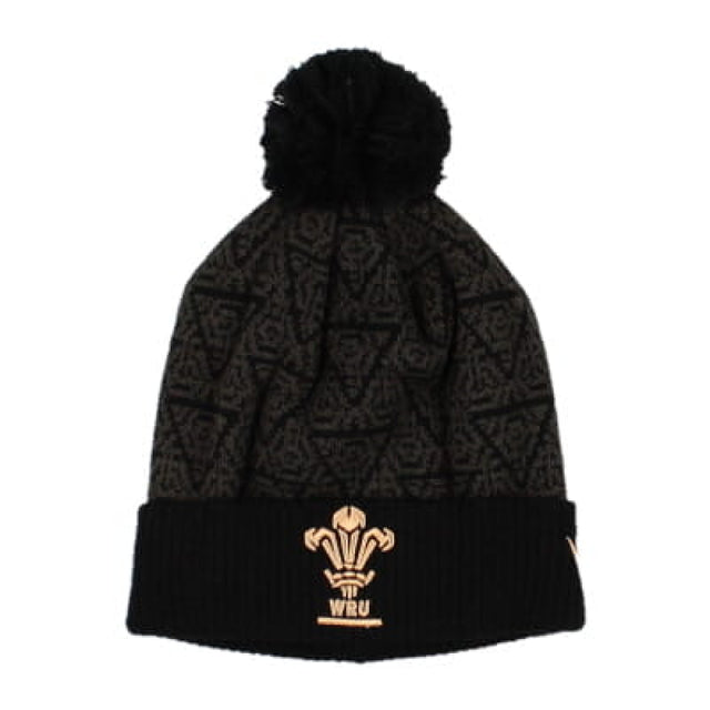 2024-2025 Wales Rugby Pom Pom Beanie (Black)_1
