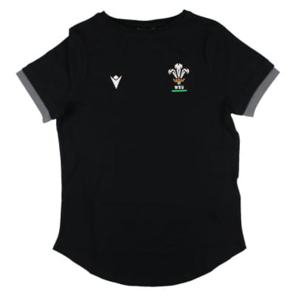 2024-2025 Wales Rugby WRU T-Shirt (Black) - Womens_1