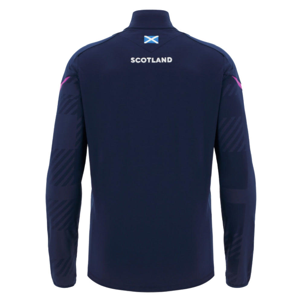 2025-2026 Scotland Rugby 1/4 Zip Training Top (Navy) - Kids_2