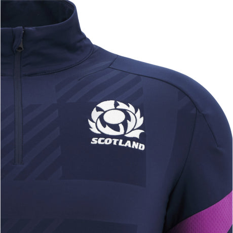 2025-2026 Scotland Rugby 1/4 Zip Training Top (Navy) - Kids_1