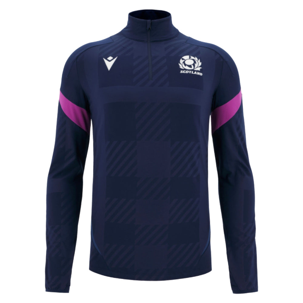 2025-2026 Scotland Rugby 1/4 Zip Training Top (Navy) - Kids_0