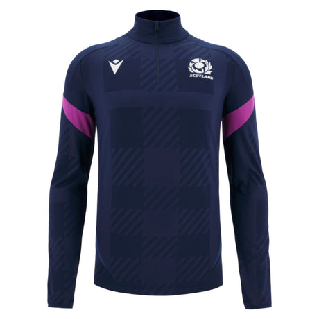 2025-2026 Scotland Rugby 1/4 Zip Training Top (Navy) - Kids_0