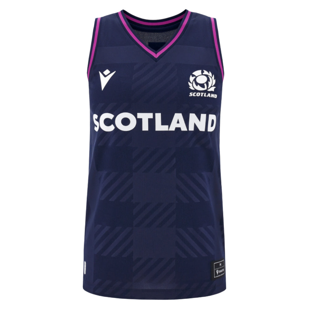 2025-2026 Scotland Rugby Training Singlet (Navy) - Womens_0