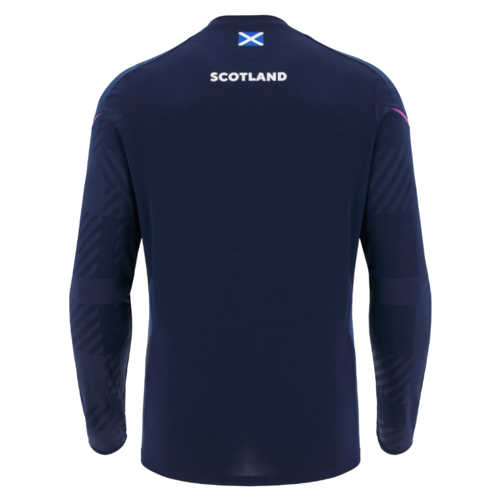 2025-2026 Scotland Rugby Training Poly LS Shirt (Navy)_2