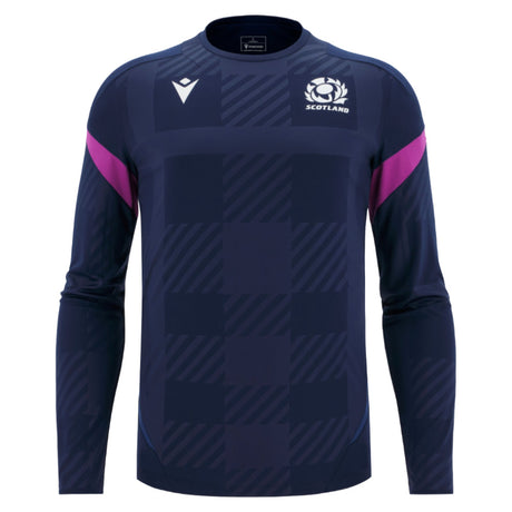 2025-2026 Scotland Rugby Training Poly LS Shirt (Navy)_0