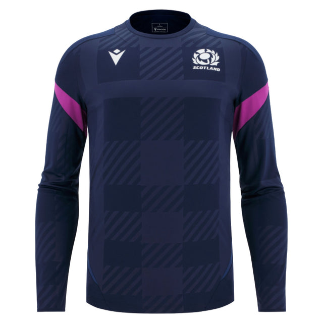 2025-2026 Scotland Rugby Training Poly LS Shirt (Navy)_0