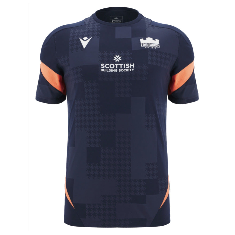 2025-2026 Edinburgh Rugby Training Poly Shirt (Navy) (Your Name)_2